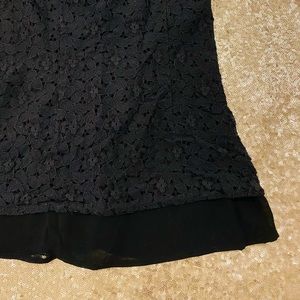 Banana Republic Lace Black Blouse Zip Back Tank Size 0
